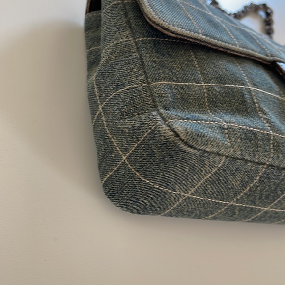 Authentic Chanel Denim Chocolate Bar Quilted Flap - Picture 6 of 17